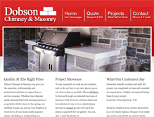 Tablet Screenshot of dobsonmasonry.com